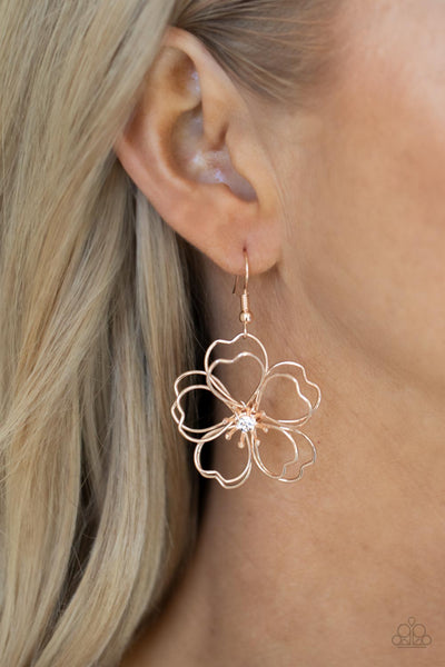 Petal Power Earrings__Rose Gold
