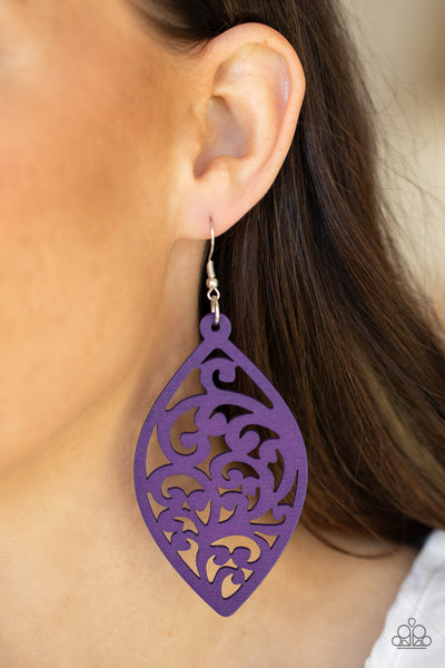 Coral Garden Earrings__Purple