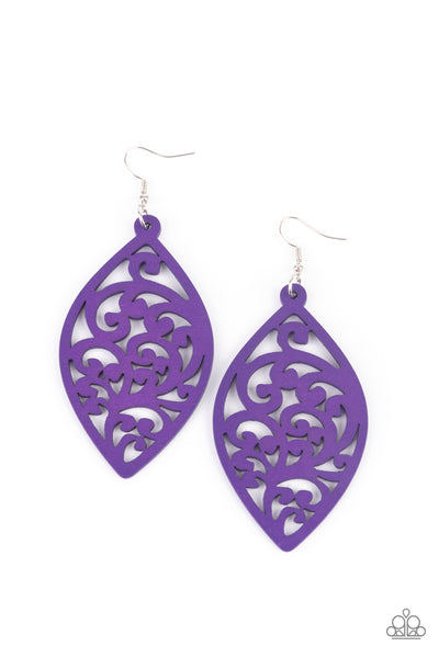 Coral Garden Earrings__Purple