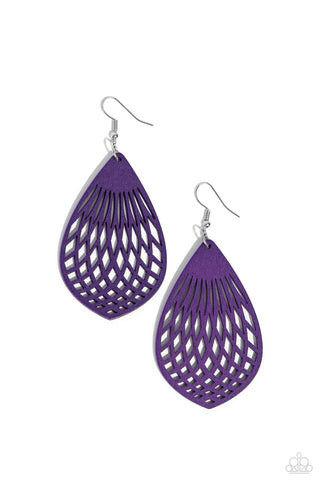 Caribbean Coral Earrings__Purple