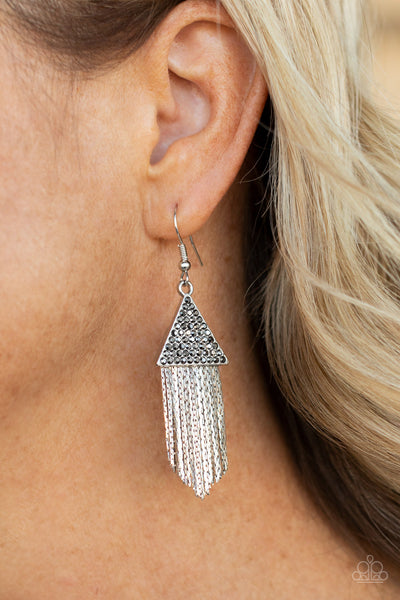 Pyramid SHEEN Earrings__Silver