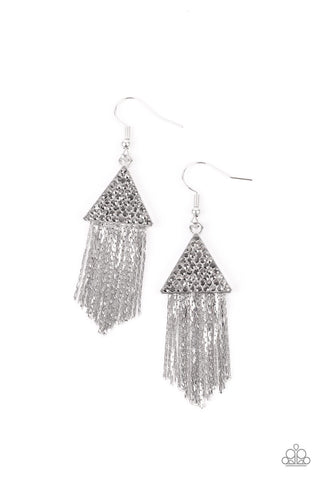 Pyramid SHEEN Earrings__Silver