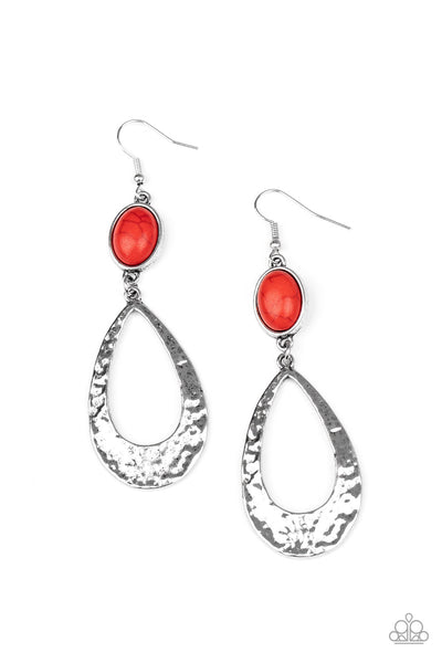 Badlands Baby Earrings__Red