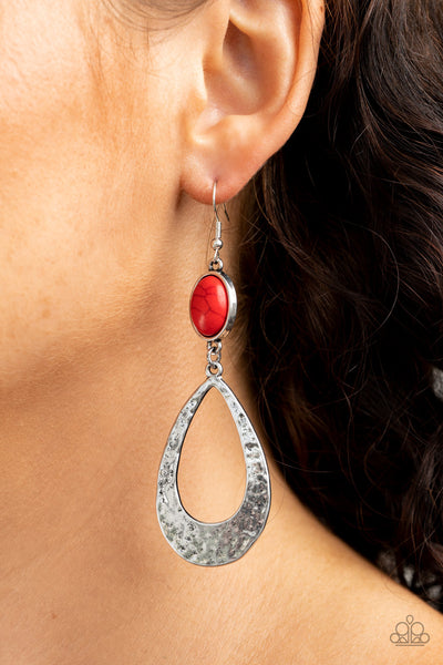 Badlands Baby Earrings__Red