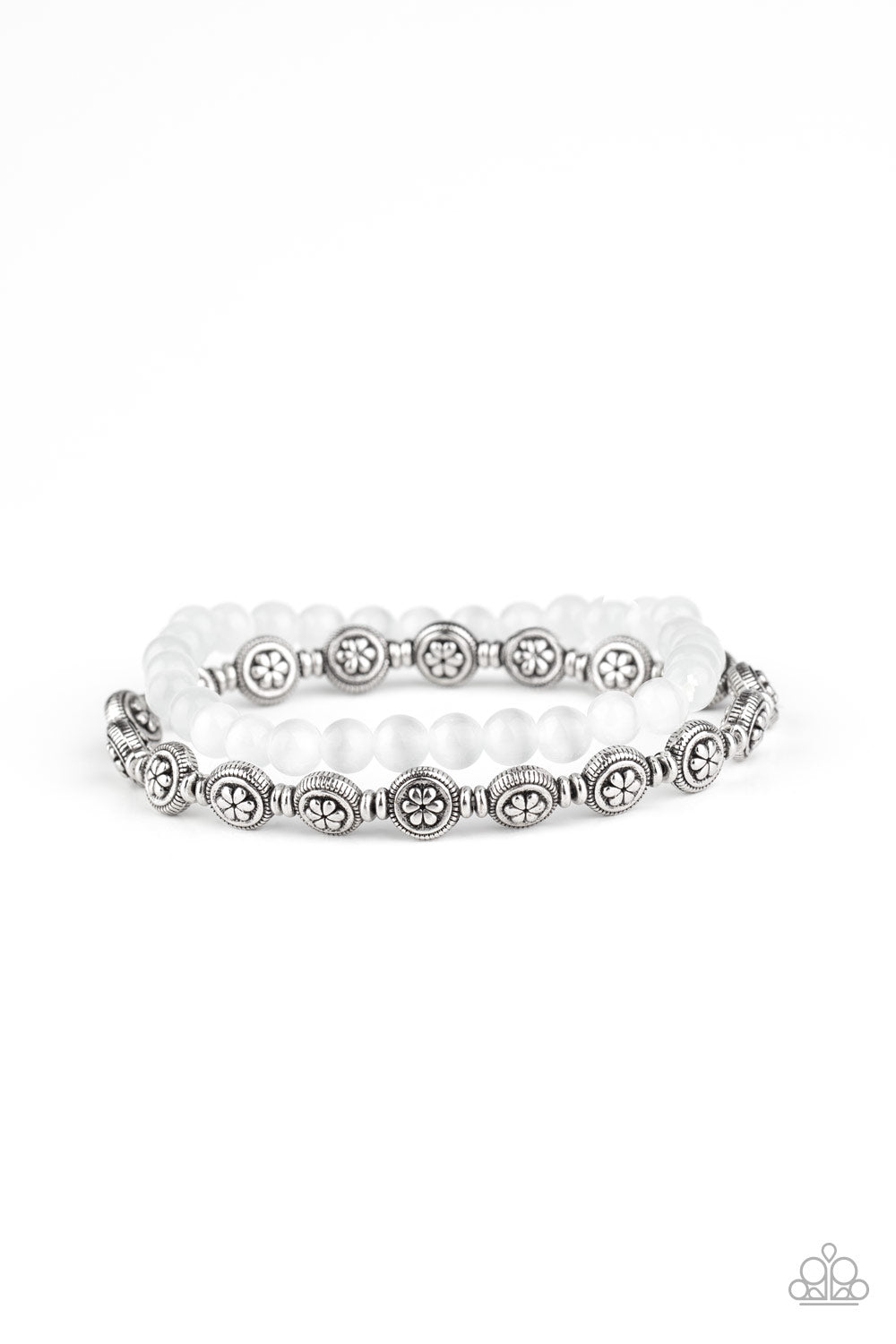 Dewy Dandelions Bracelet__White