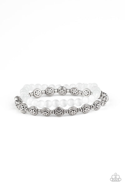 Dewy Dandelions Bracelet__White