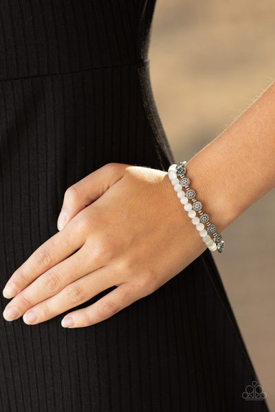 Dewy Dandelions Bracelet__White