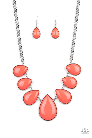 Drop Zone Necklace__Orange