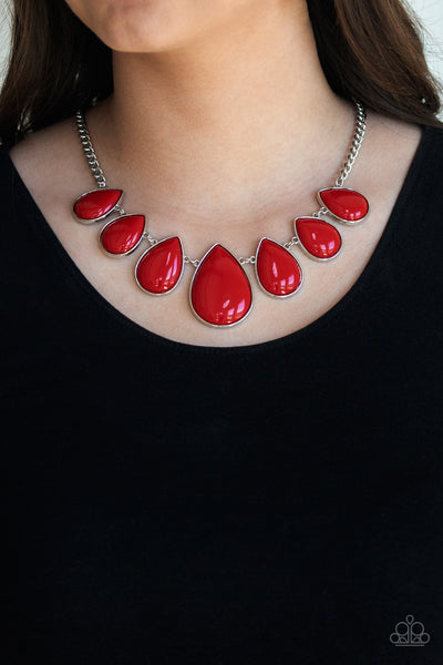 Drop Zone Necklace__Red