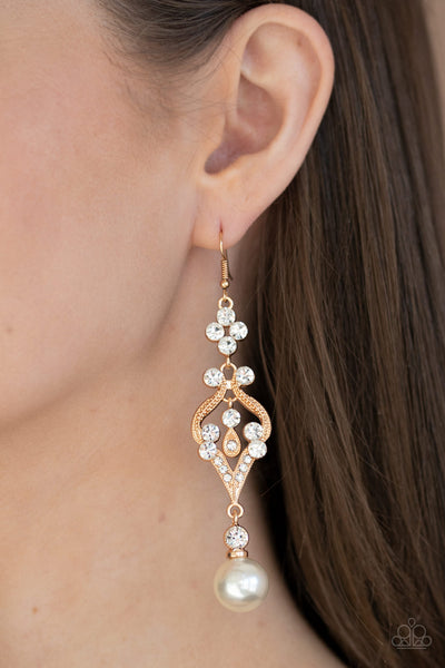 Elegantly Extravagant Earrings__Gold
