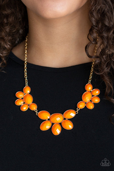 Flair Affair Necklace__Orange