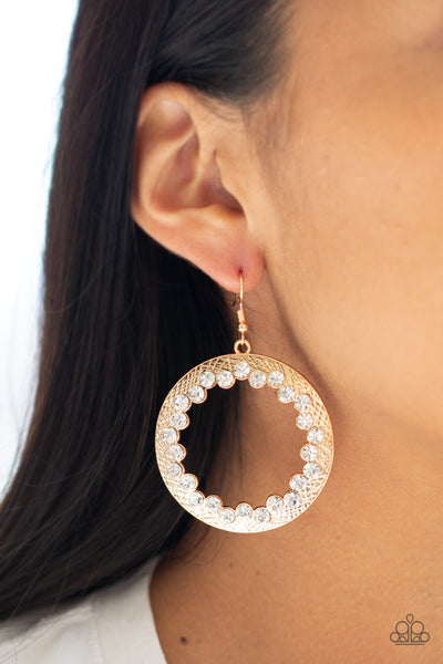 Gala Glitter Earrings__Gold