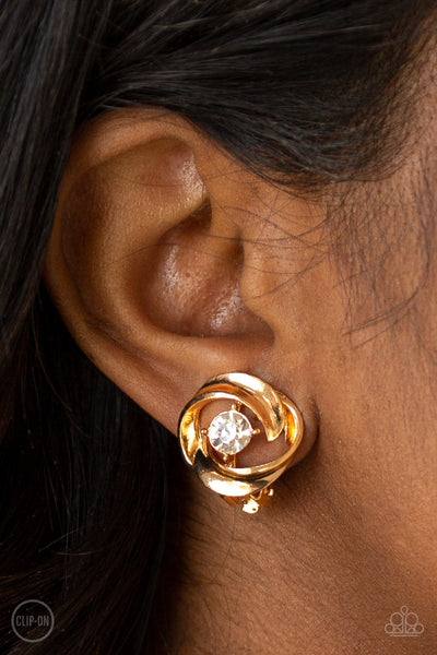 Girl Whirl Earrings__Gold