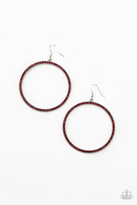 Just Add Sparkle Earrings__Red