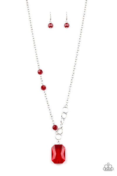 Never a Dull Moment Necklace__Red