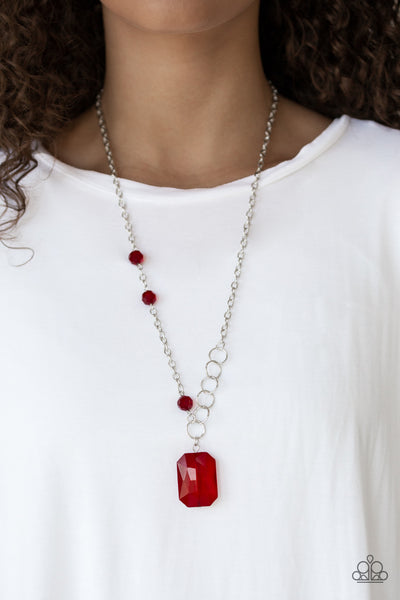 Never a Dull Moment Necklace__Red
