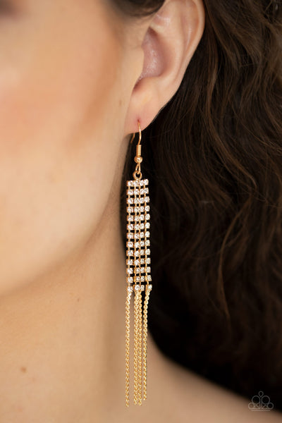 Rhinestone Romance Earrings__Gold