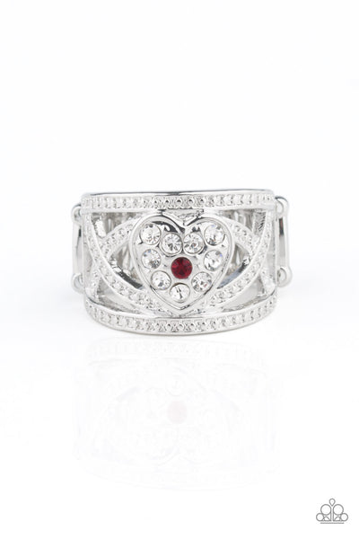 Sweetly Sweetheart Ring__Red