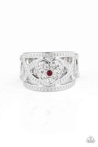 Sweetly Sweetheart Ring__Red