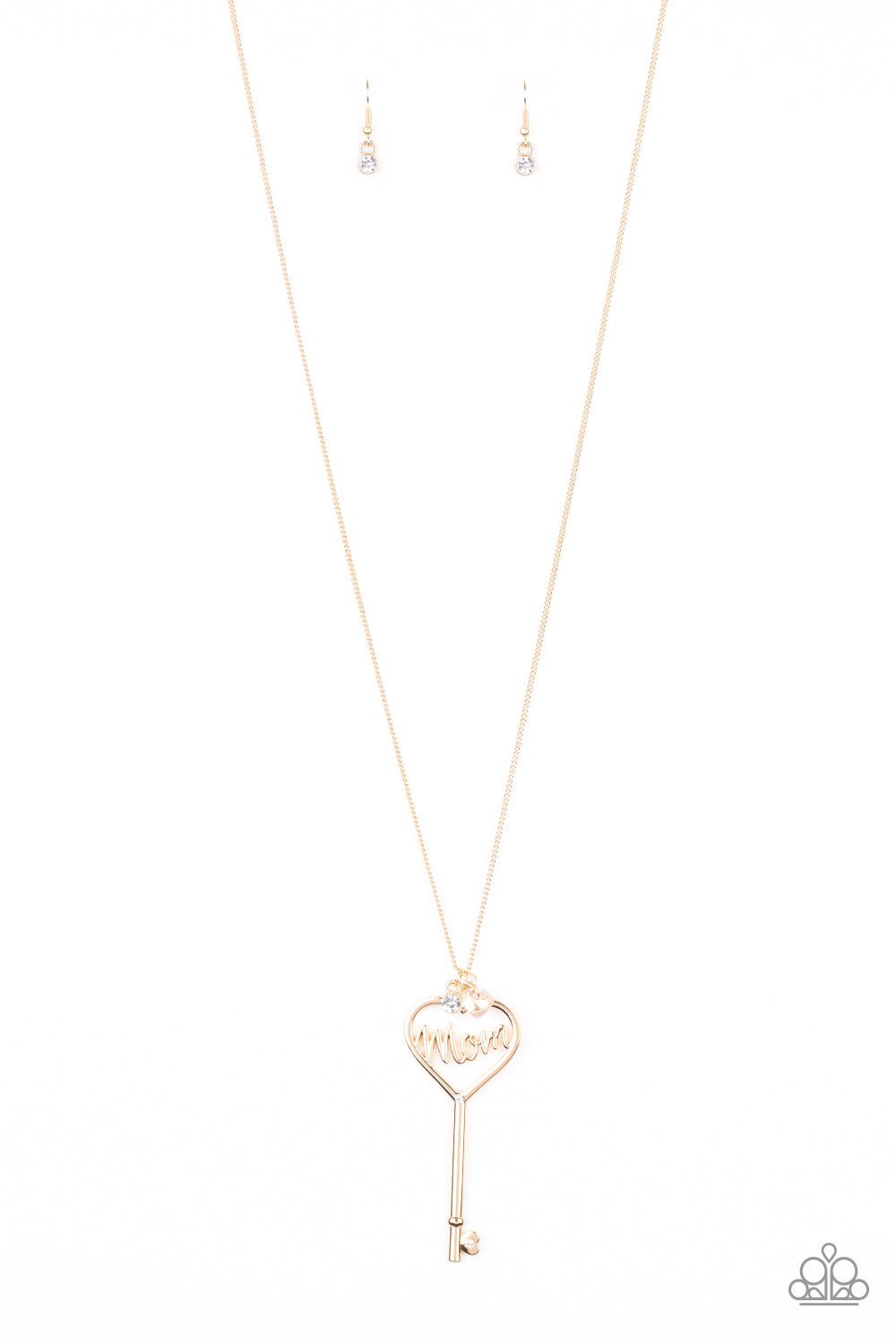 The Key To Mom's Heart Necklace__Gold