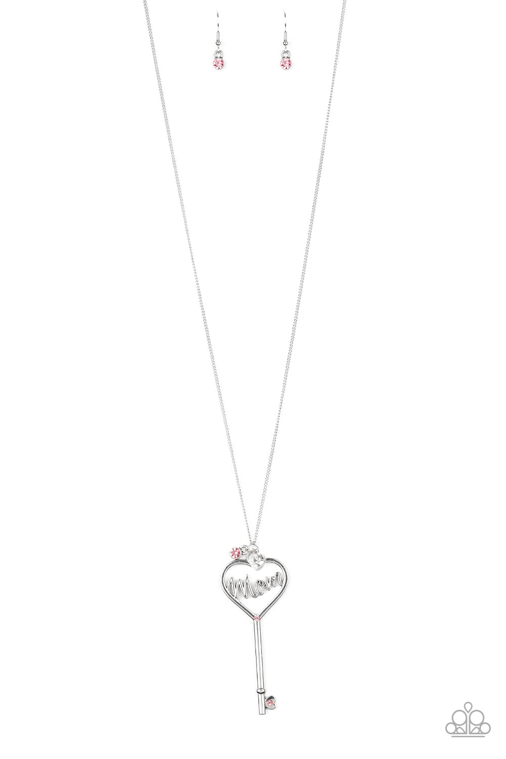 The Key To Mom's Heart Necklace__Pink