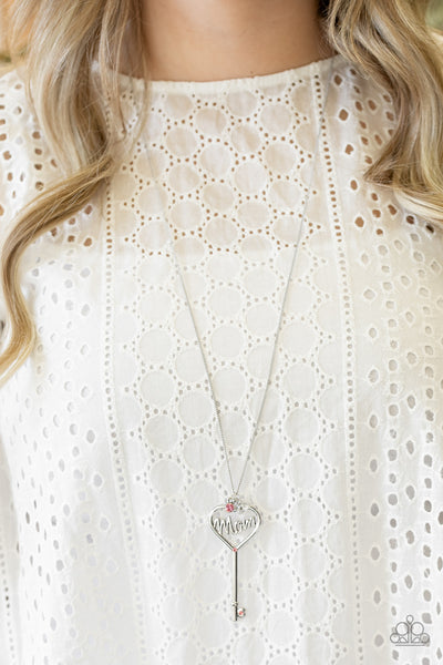 The Key To Mom's Heart Necklace__Pink