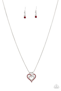 Triple the Beat Necklace__Red