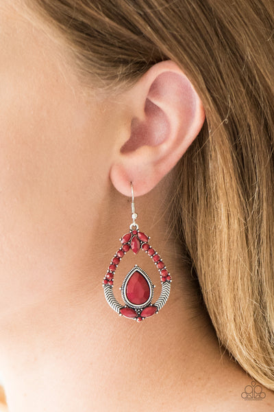 Vogue Voyager Earrings__Red
