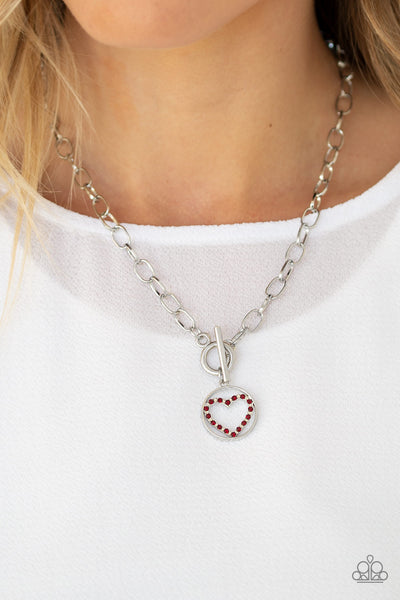 With My Whole Heart Necklace__Red