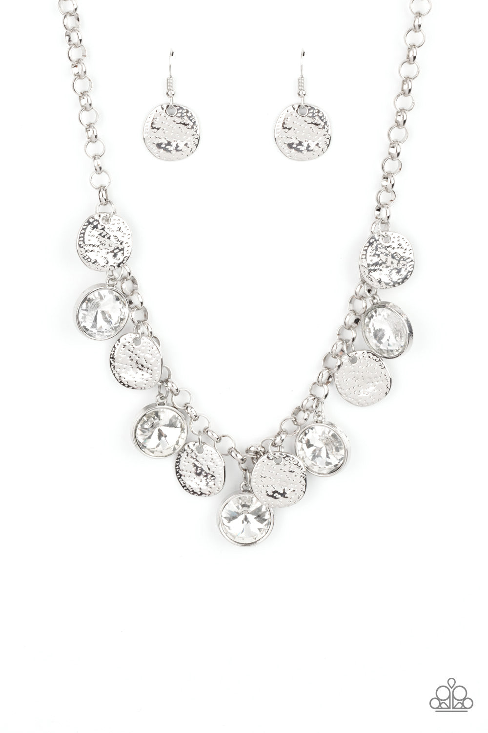 Spot On Sparkle Necklace__White