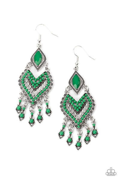 Dearly Debonair Earrings__Green