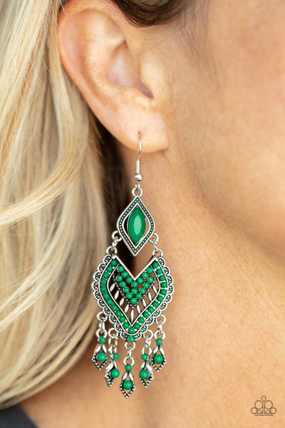 Dearly Debonair Earrings__Green