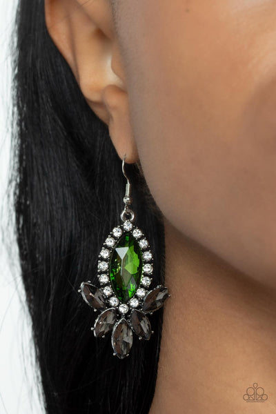Serving Up Sparkle Earrings__Green