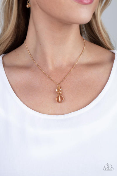 Clustered Candescence Necklace__Gold
