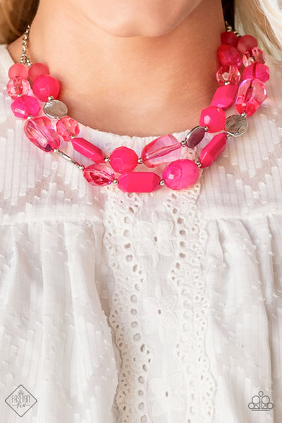 Oceanic Opulence Necklace__Pink