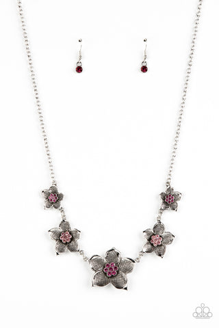 Wallflower Wonderland Necklace__Pink