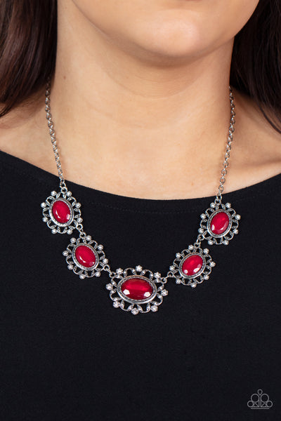 Meadow Wedding Necklace__Red