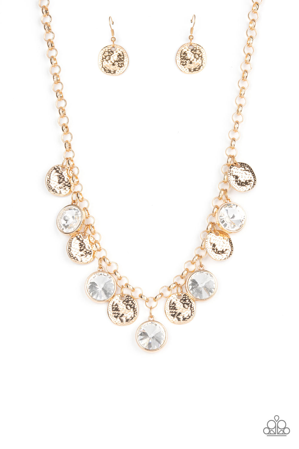Spot On Sparkle Necklace__Gold