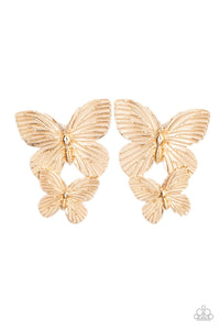 Blushing Butterflies Earrings__Gold