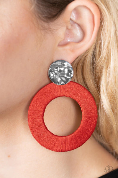 Strategically Sassy Earrings__Red