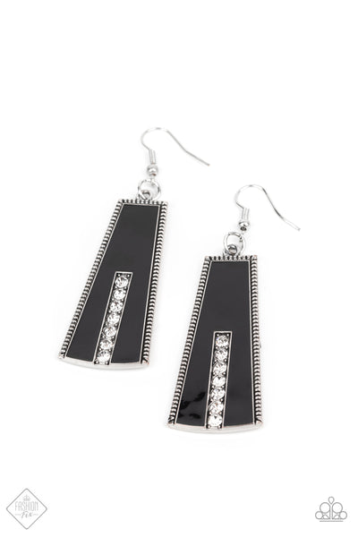 Demandingly Deco Earrings__Black