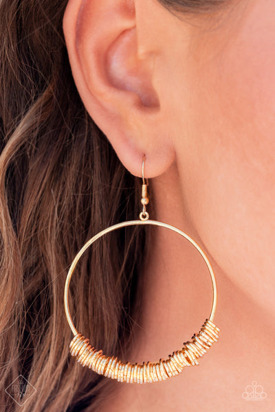 Retro Ringleader Earrings__Gold