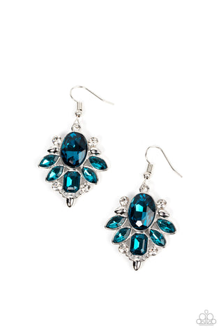 Glitzy Go-Getter Earrings__Blue