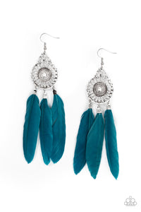 Pretty in PLUMES Earrings__Blue