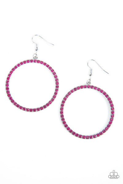 Head-Turning Halo Earrings__Pink