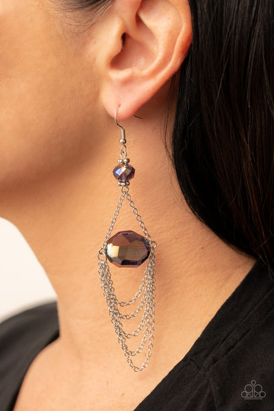 Ethereally Extravagant Earrings__Purple