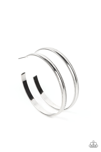 Monochromatic Magnetism Earrings__Silver