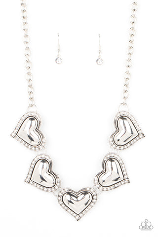 Kindred Hearts Necklace__White