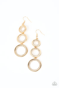 Shimmering in Circles Earrings__Gold
