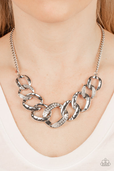 Bombshell Bling Necklace__White